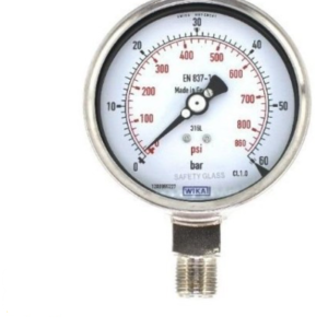 پرشر گیج تمام استیل ویکا صفحه ۱۰ سانت ۰–۶۰ بار – WIKA Stainless Steel Pressure Gauge 100 mm