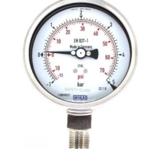 پرشر گیج تمام استیل ویکا صفحه ۱۰ سانت ۱–۵ بار – WIKA Pressure Gauge