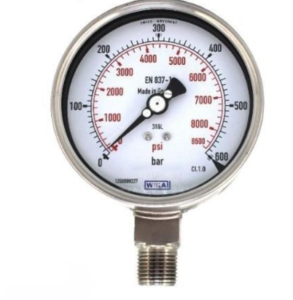 پرشر گیج تمام استیل ویکا صفحه ۱۰ سانت ۰–۶۰۰ بار – WIKA Pressure Gauge