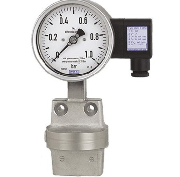 گیج اختلاف فشار ترانسمیتردار ویکا مدل DPGT43.100 رنج ۰–۱ بار – WIKA Differential Pressure Gauge with Transmitter