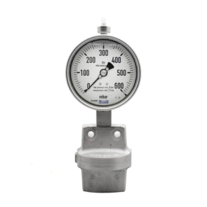 گیج اختلاف فشار ویکا صفحه ۱۰ سانت رنج ۰–۶۰۰ میلی‌بار – WIKA Differential Pressure Gauge 100 mm 0–600 mbar