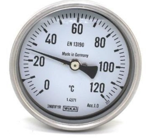 گیج دما تلسکوپی تمام استیل ویکا رنج ۰–۱۲۰ درجه دنباله ۱۰ سانت – WIKA Telescopic Thermometer