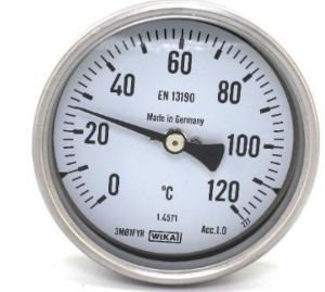 گیج دما تلسکوپی تمام استیل ویکا رنج ۰–۱۲۰ درجه دنباله ۱۰۰ سانت – WIKA Telescopic Thermometer