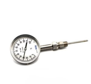 گیج دما ویکا صفحه ۱۰ سانت رنج ۰–۱۲۰ درجه اتصال از زیر غلاف ۳۰ سانت – WIKA Bottom Connection Thermometer