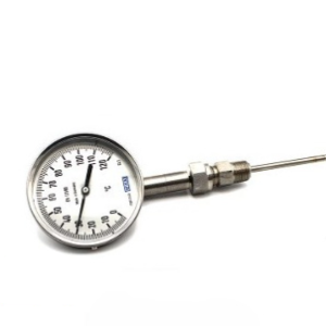 گیج دما ویکا صفحه ۱۰ سانت رنج ۰–۱۲۰ درجه اتصال از زیر غلاف ۳۰ سانت – WIKA Bottom Connection Thermometer