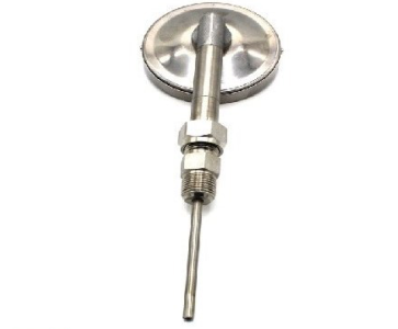 گیج دما ویکا صفحه ۱۰ سانت رنج ۰–۱۲۰ درجه اتصال از زیر غلاف ۳۰ سانت – WIKA Bottom Connection Thermometer