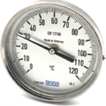 گیج دما ویکا صفحه ۱۰ سانت رنج ۰–۱۲۰ درجه اتصال پشت غلاف ۱۰ سانت – WIKA Thermometer