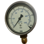 گیج فشار تمام استیل ویکا رنج ۰–۱۰۰ میلی‌بار – WIKA Stainless Steel Pressure Gauge 0–100 mbar