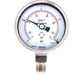 گیج فشار تمام استیل ویکا مدل 232.50.100 رنج ۰–۳ بار – WIKA 232.50.100 Stainless Steel Pressure Gauge