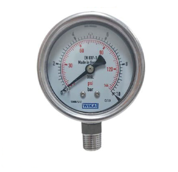 گیج فشار تمام استیل ویکا مدل 232.50.63 صفحه ۶ سانت ۱۰ بار – WIKA Stainless Steel Pressure Gauge