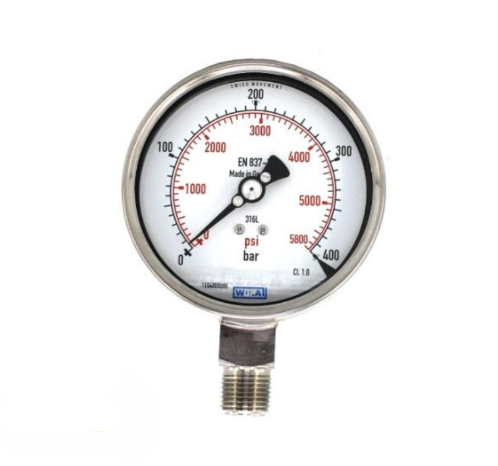 گیج فشار تمام استیل ویکا مدل 232.50.63 صفحه ۶ سانت ۴۰۰ بار – WIKA Stainless Steel Pressure Gauge