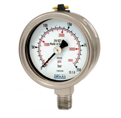 گیج فشار تمام استیل ویکا مدل 232.50.63 صفحه ۶ سانتی ۲۵۰ بار – WIKA Pressure Gauge