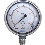 گیج فشار روغنی تمام استیل ویکا صفحه ۱۶ سانت ۰–۱۰ بار – WIKA Liquid-Filled Pressure Gauge 160 mm 0–10 bar