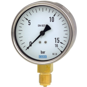 گیج فشار روغنی ویکا مدل 213.53 – WIKA 213.53 Liquid‑Filled Bourdon Tube Pressure Gauge