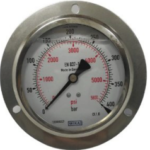 گیج فشار ویکا افقی صفحه ۱۰ سانت رزوه برنج – WIKA Pressure Gauge Back Connection Brass Thread