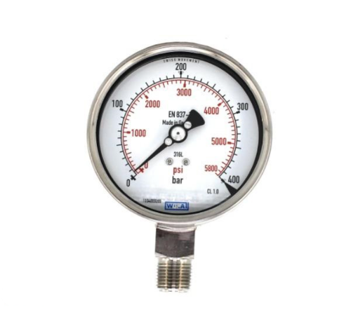 گیج فشار ویکا مدل 212.20.63 صفحه ۶ سانت ۴۰ بار استیل برنجی – WIKA Pressure Gauge
