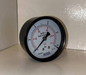 گیج فشار ویکا صفحه ۶ سانتی ۲۵۰ بار برنجی پشت مشکی – WIKA Brass Pressure